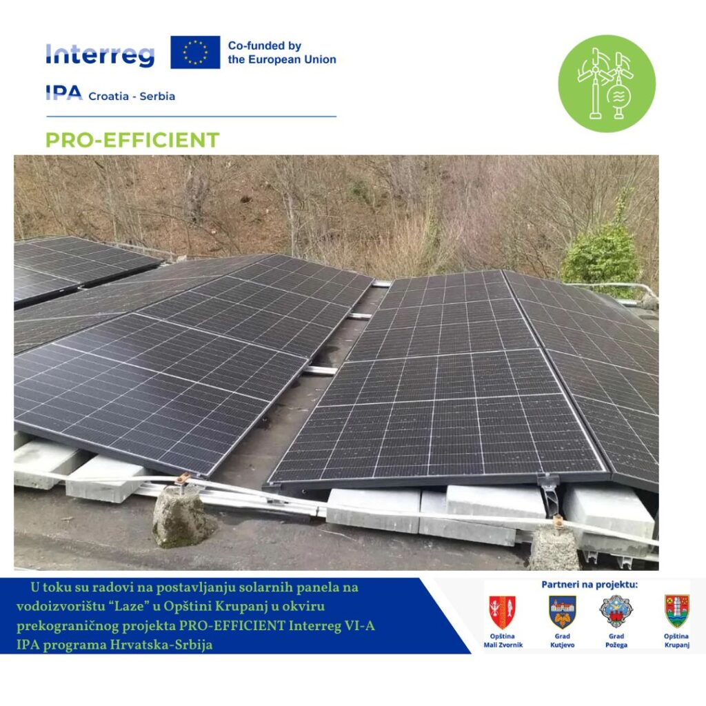 Соларна електрана на водоизворишту Лазе – у току постављање панела